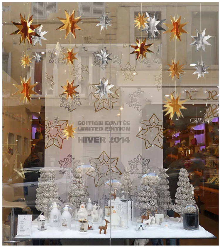 2M Gold Silver 3D Star Paper G - Party Banner Gold recension och pris