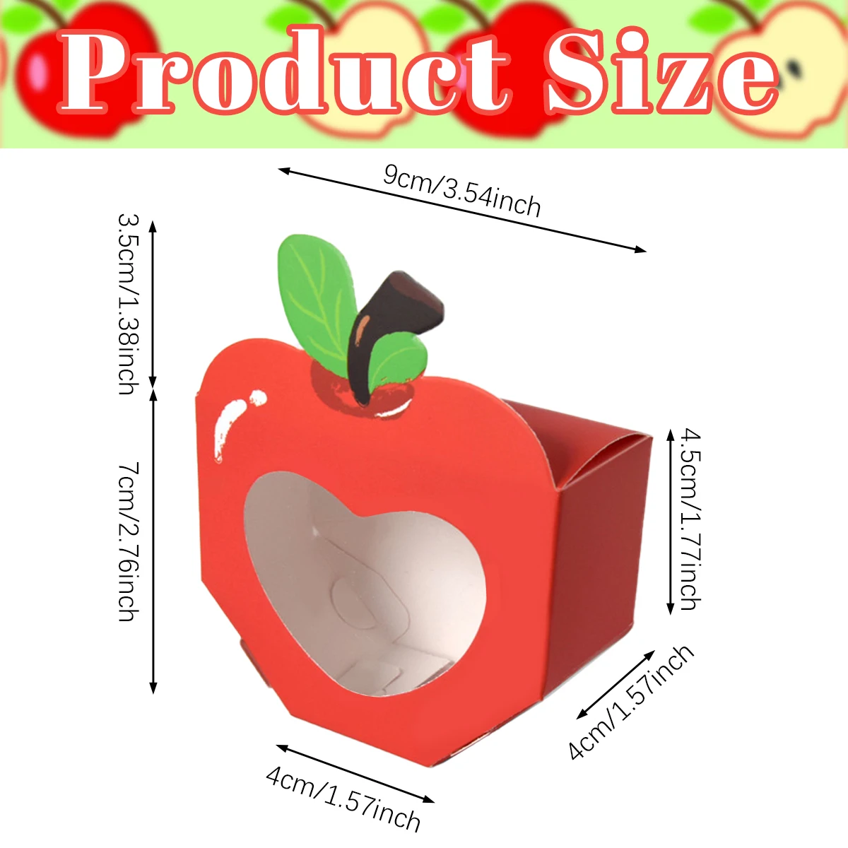 10/20Pcs Apple Window Candy Bo - Event Party Box recension och pris