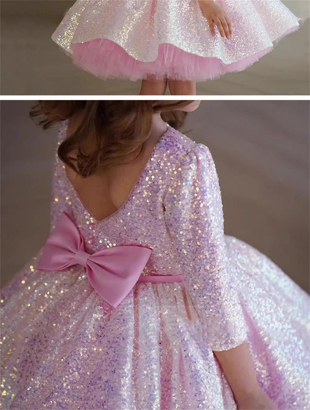 Glitter Pink Girl Dress Knee L - Birthday Sash Glitter recension och pris