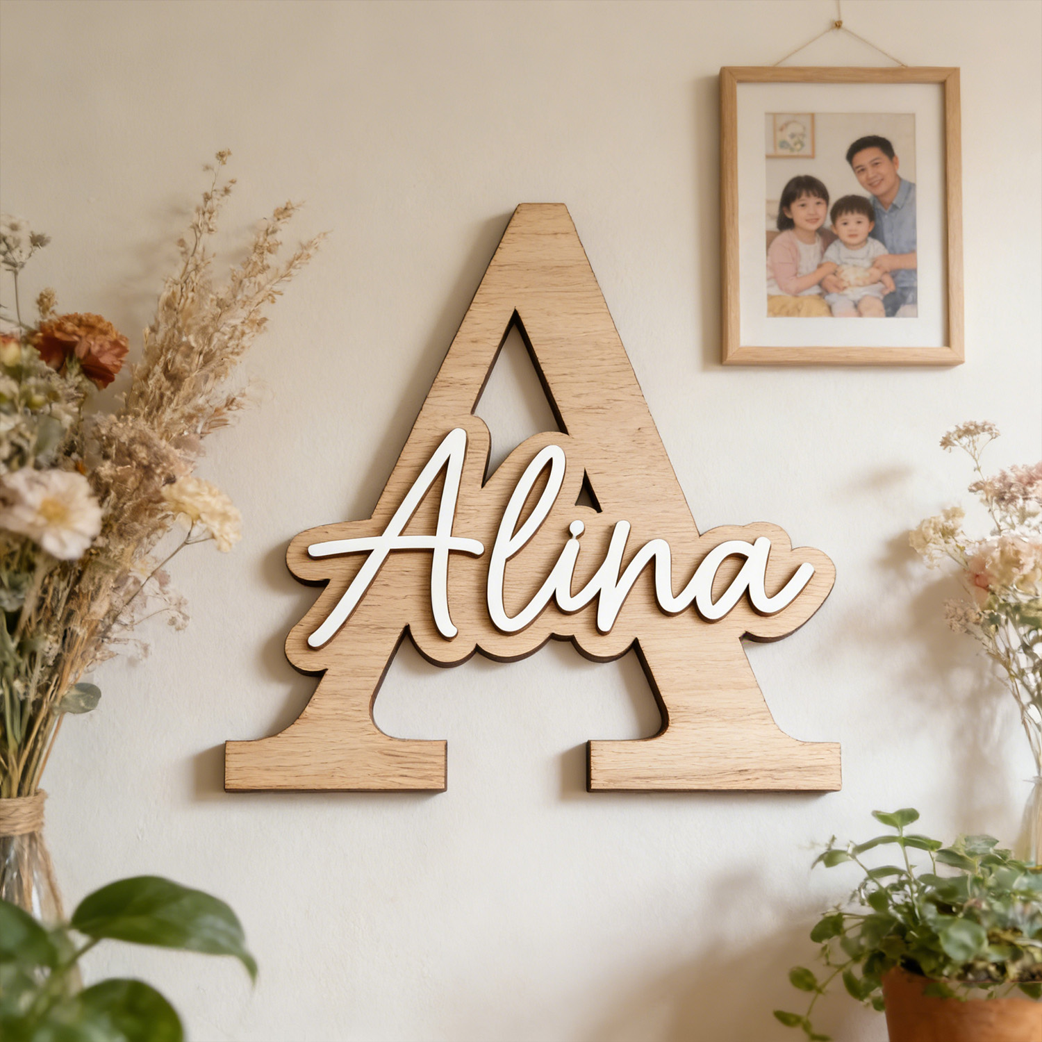 1pc Customizable Wooden Letter - Eve Party recension och pris