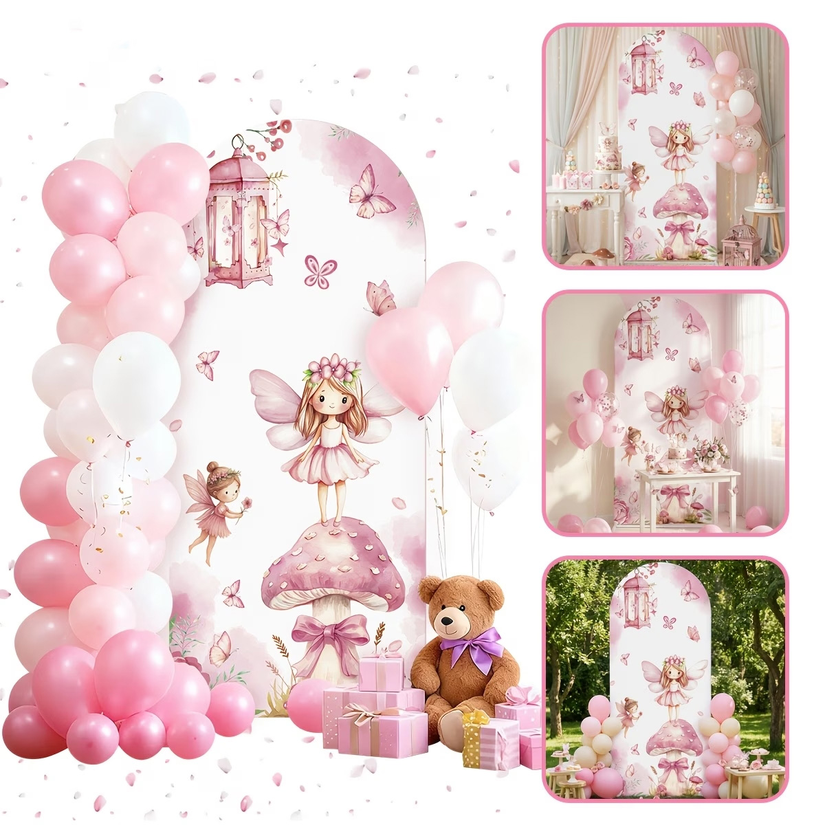 Fairy And Mushroom Background  - Dessert Table Backdrop recension och pris