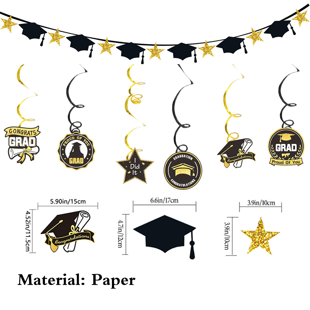 Graduation Party Decoration Se - Party Banner Gold recension och pris