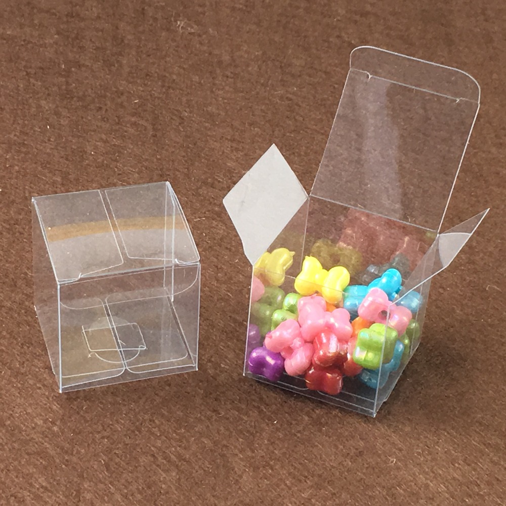 50pcs 9*9*9cm clear plastic pv - Event Party Box recension och pris