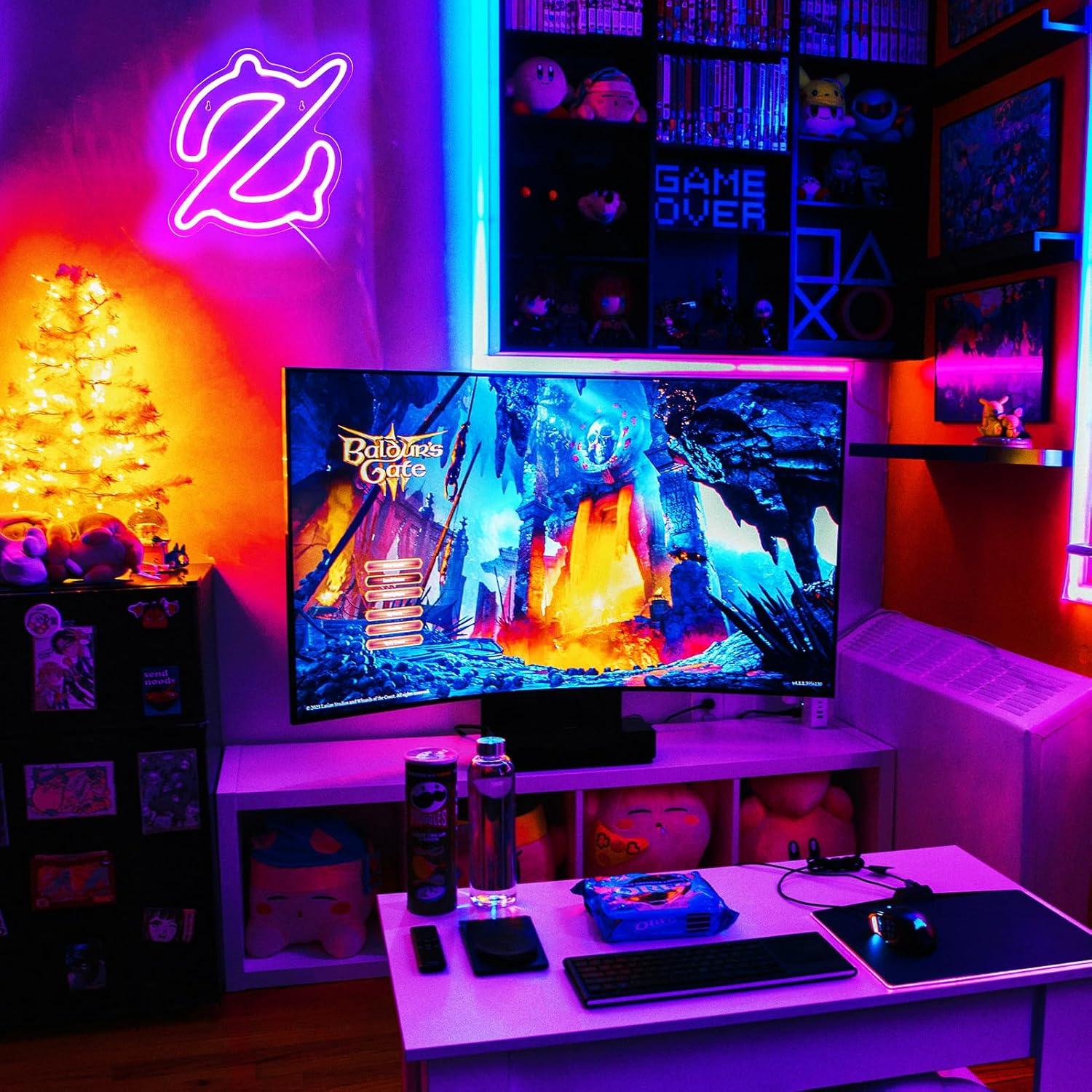 Gaming Scholar Neon Sign USB P - Neon Sign Party recension och pris