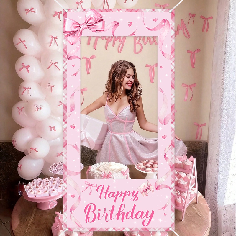 Pink Bow Photo Booth Frame Swe - Photo Booth Frame recension och pris