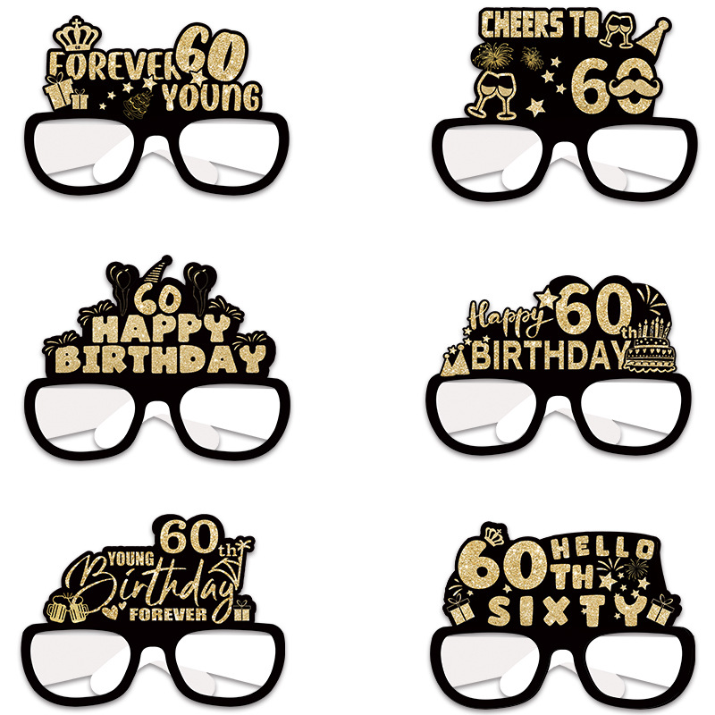 Black and Gold 60th Birthday P - Party Banner Gold recension och pris