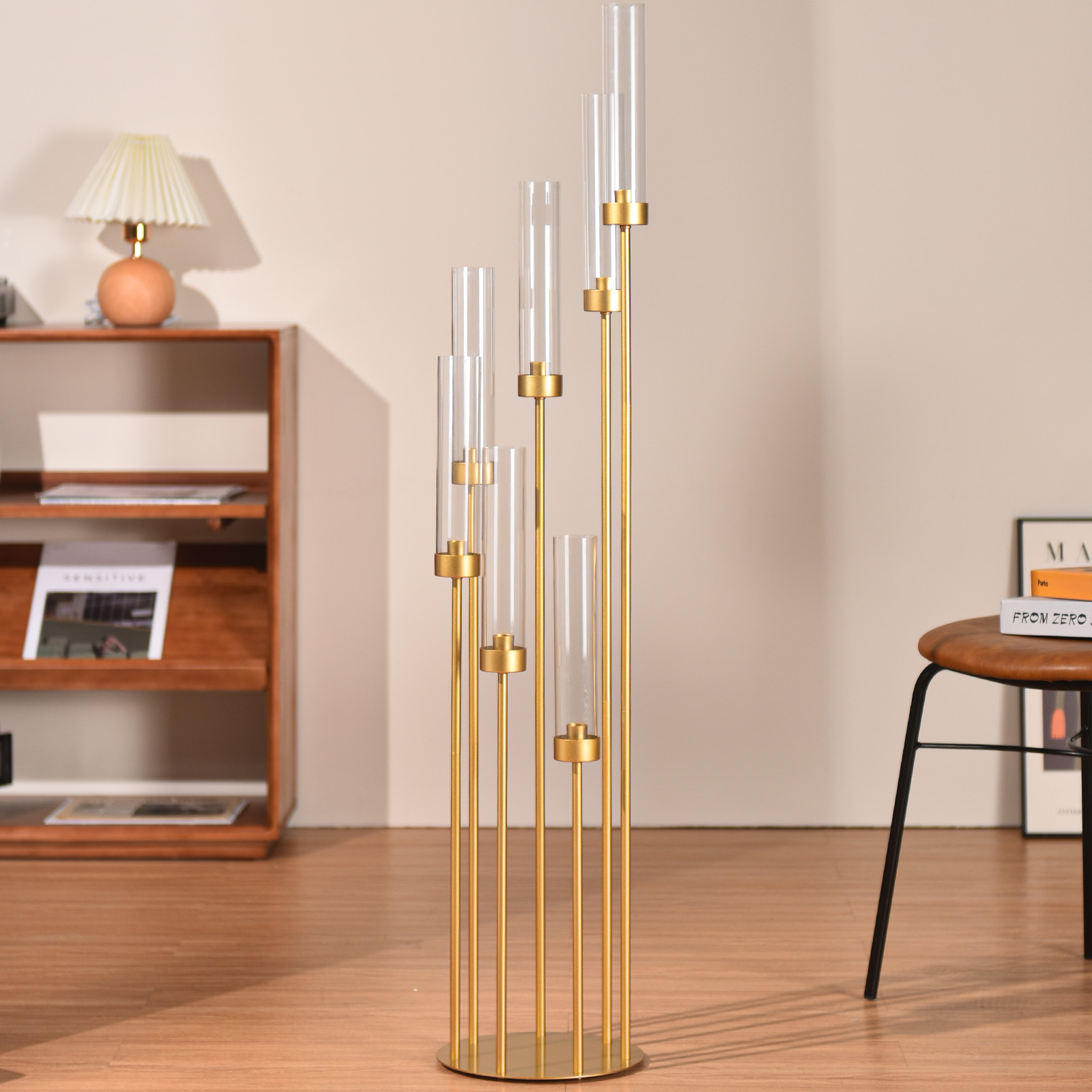 4 Sets 7-Arm Gold Floor Candel - Centerpiece Stick recension och pris