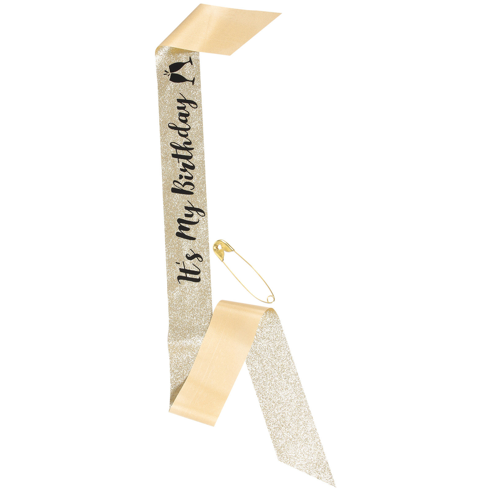 1Pcs Shiny Glitter Cloth Birth - Birthday Sash Glitter recension och pris