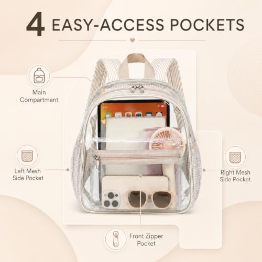 Mini Clear Backpack for Stadiu - Event & Party Supply recension och pris