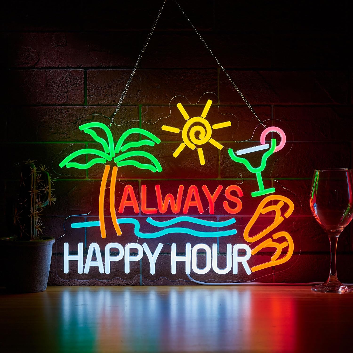 Always Happy Hour Beer Bar Neo - Neon Sign Party recension och pris