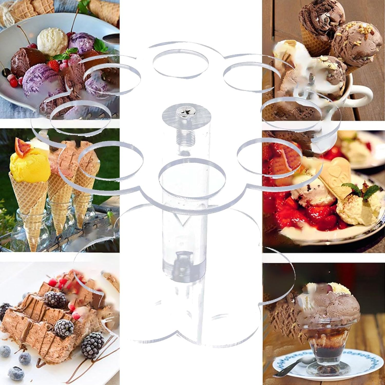 Ice Cream Cone Holder Acrylic  - Cotton Candy Cone recension och pris
