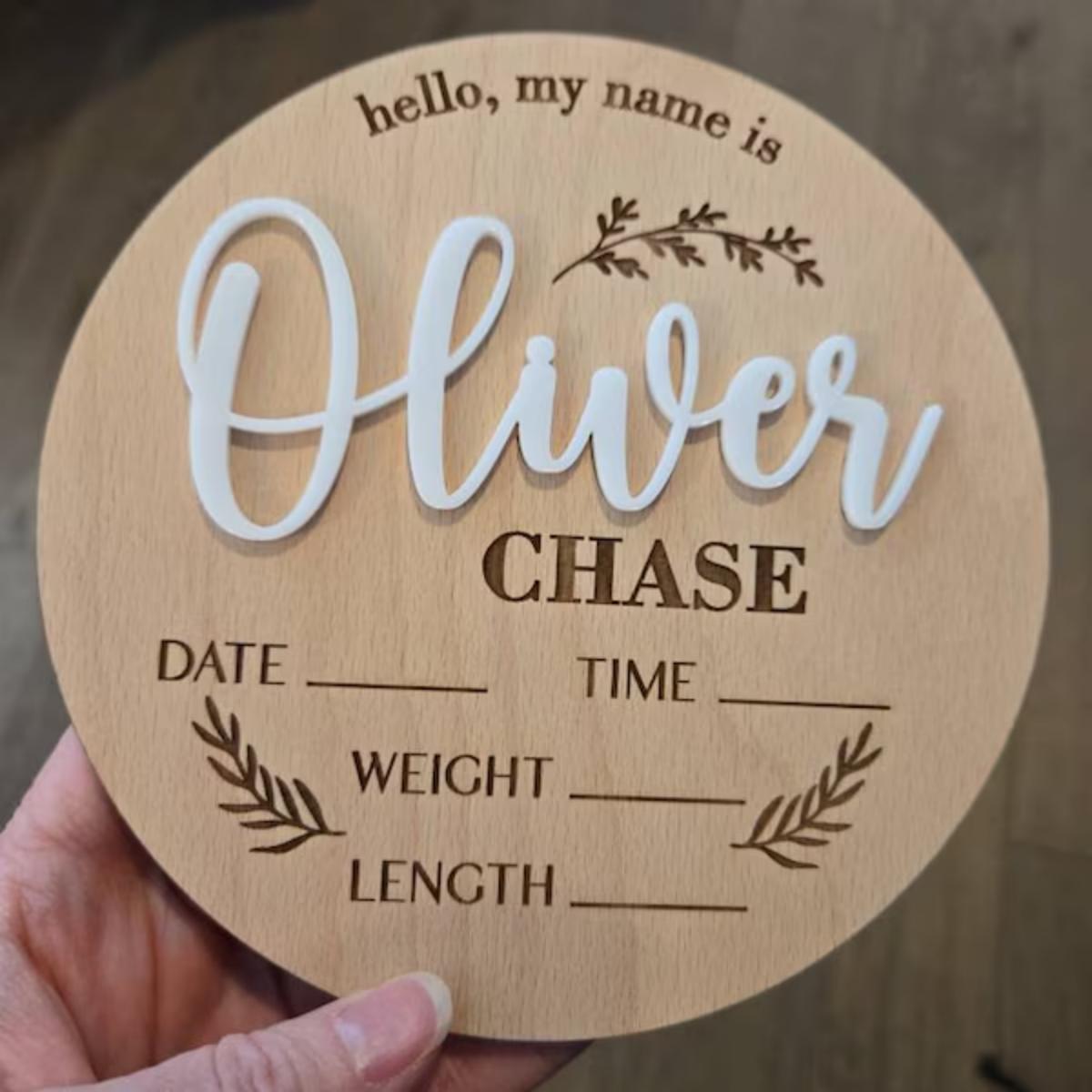 1Pc Custom Baby Announcement S - Eve Party recension och pris