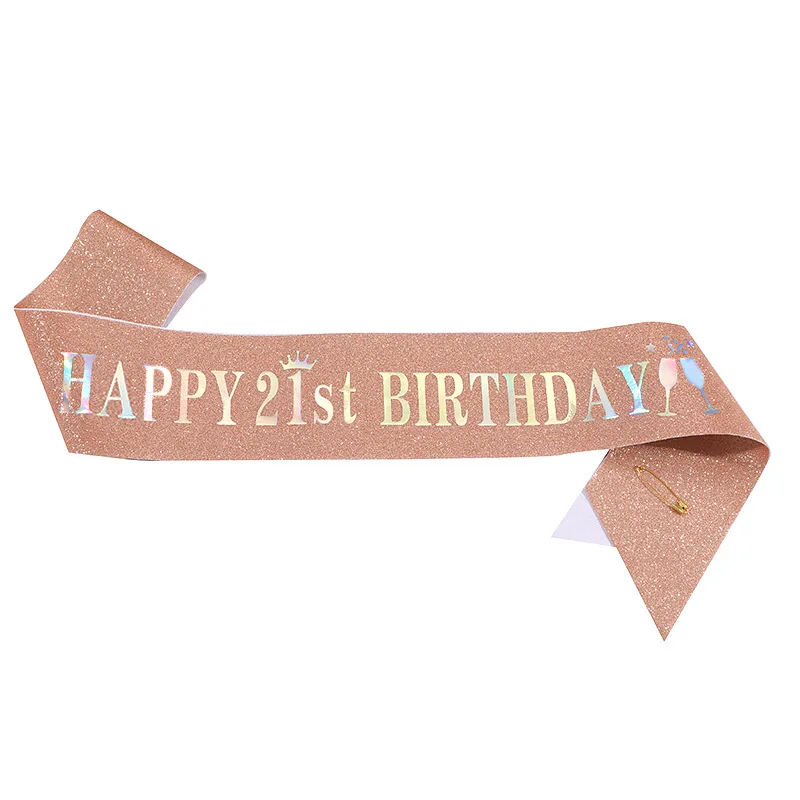 Happy 10th 13th 16th 21st 30th - Birthday Sash Glitter recension och pris
