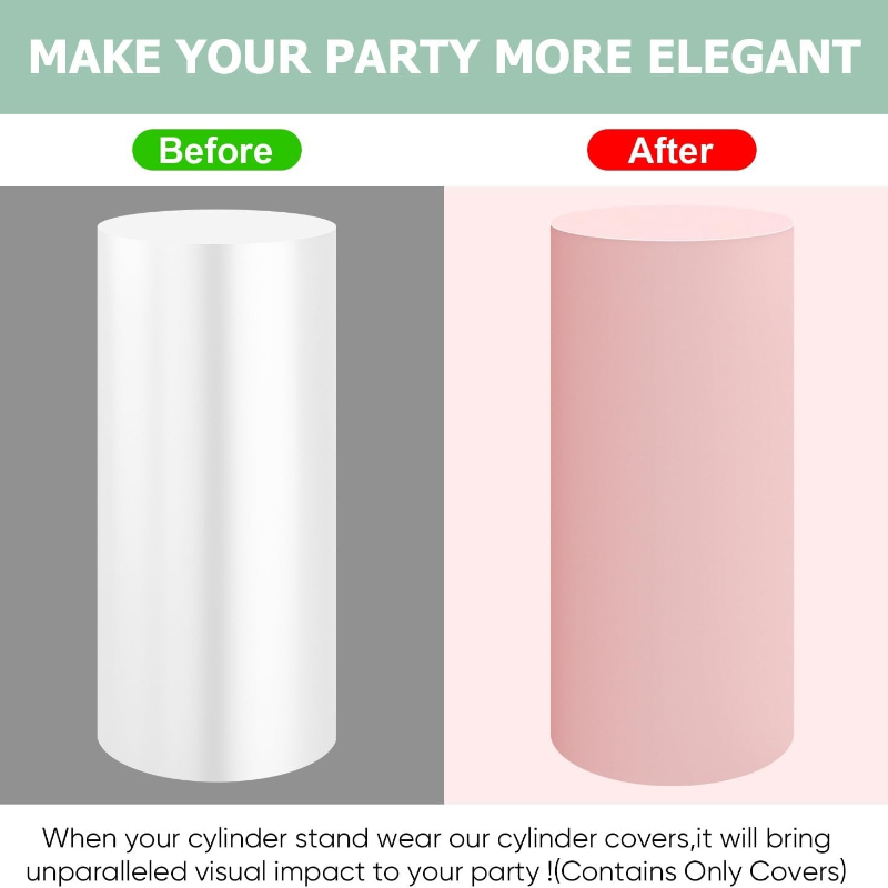 White Wedding Party Cylinder S - Dessert Table Backdrop recension och pris