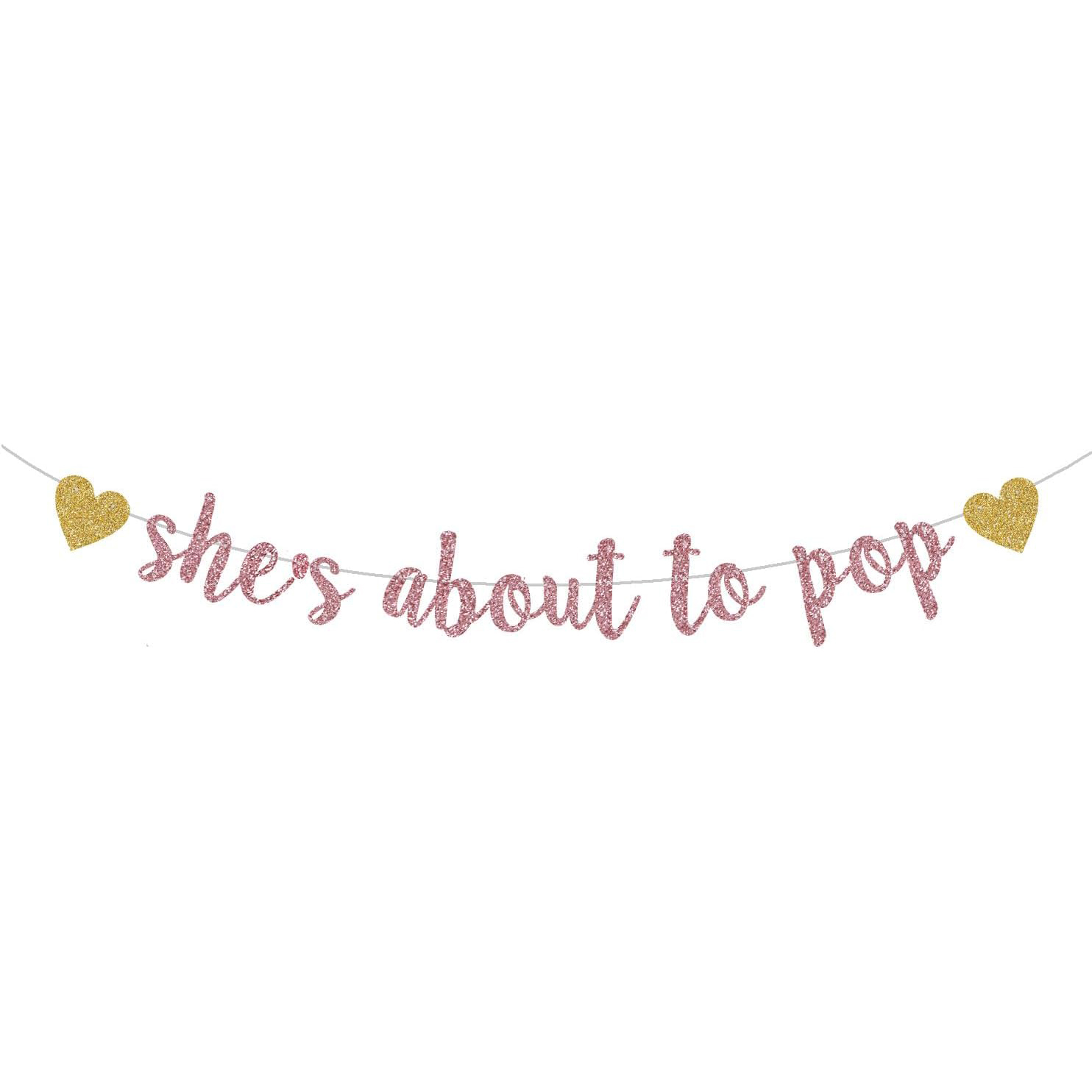 She's About to Pop Banner,Rose - Party Banner Gold recension och pris