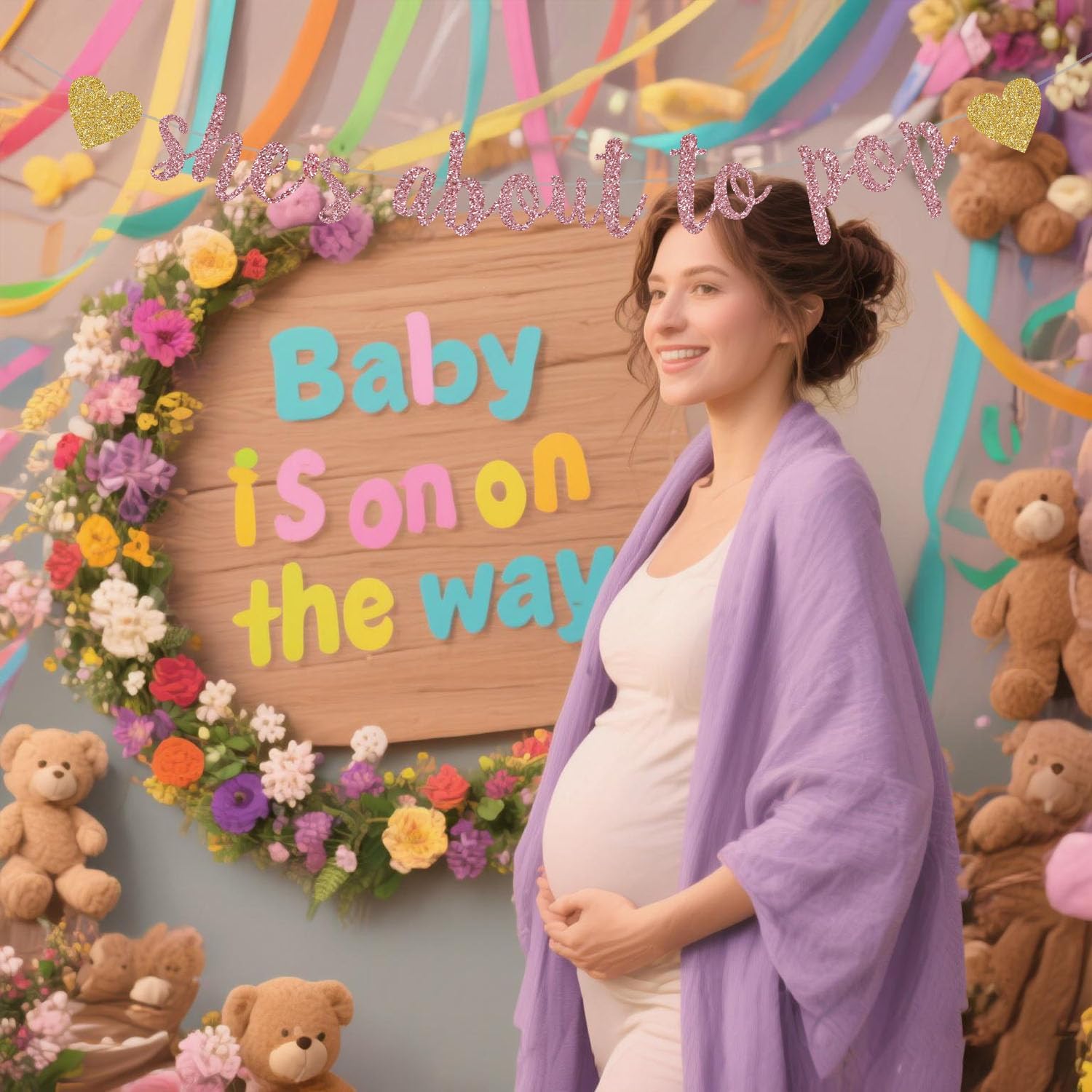 She's About to Pop Banner,Rose - Party Banner Gold recension och pris