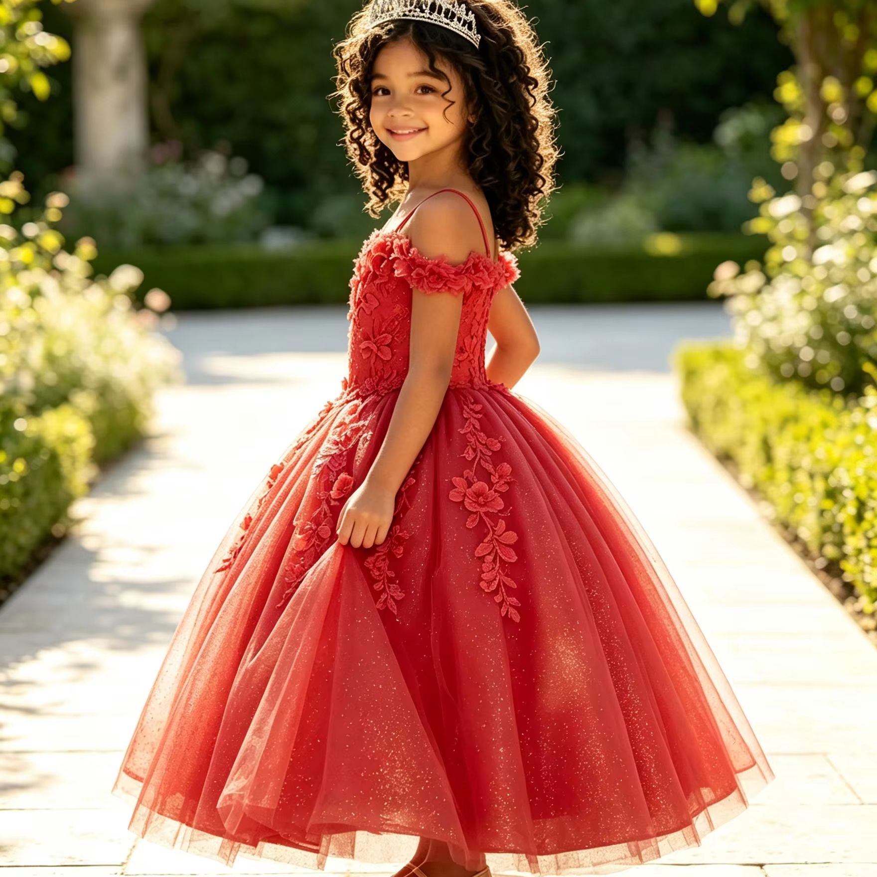 Glitter Flower Girl Dresses Fo - Birthday Sash Glitter recension och pris