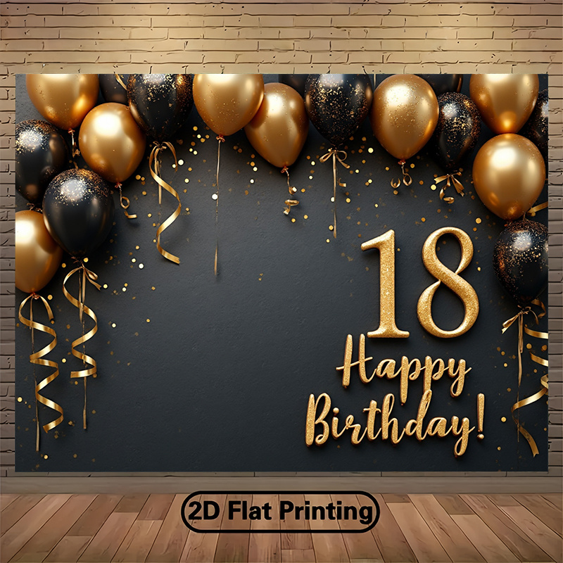 2D 1Pc Black & Gold Balloons B - Party Banner Gold recension och pris