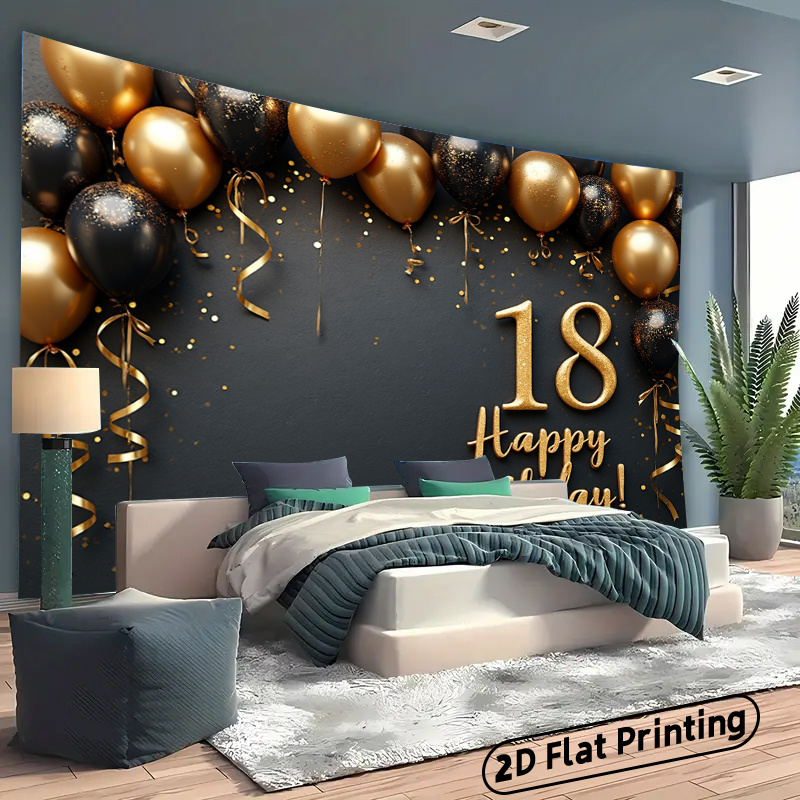 2D 1Pc Black & Gold Balloons B - Party Banner Gold recension och pris