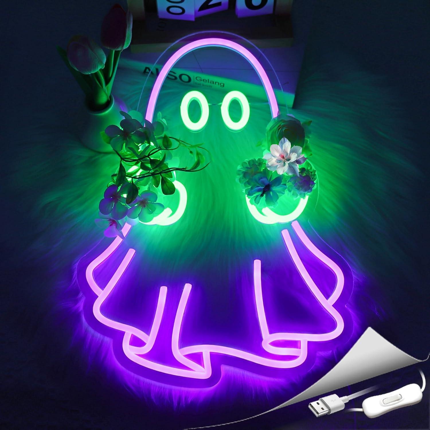 Ghost Neon Sign USB Powered LE - Neon Sign Party recension och pris