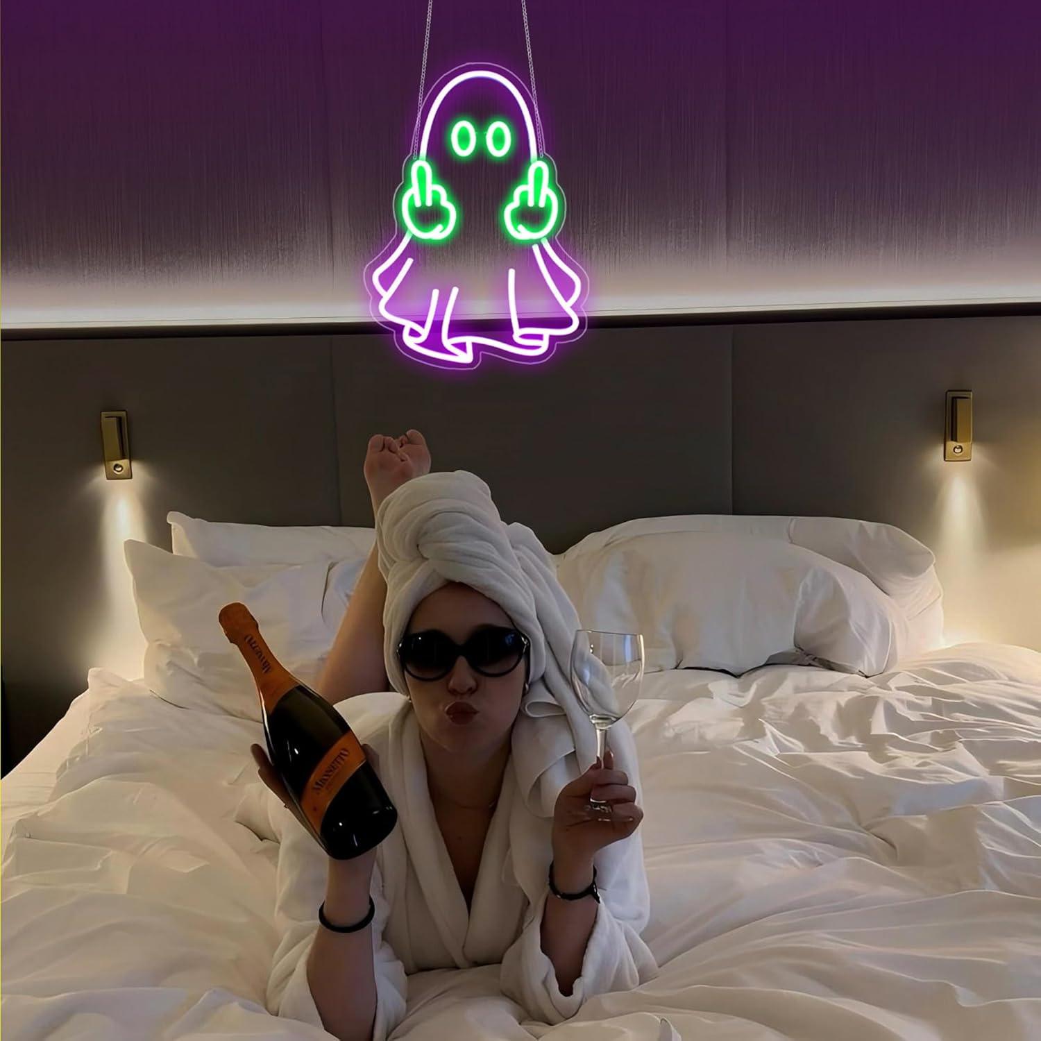 Ghost Neon Sign USB Powered LE - Neon Sign Party recension och pris
