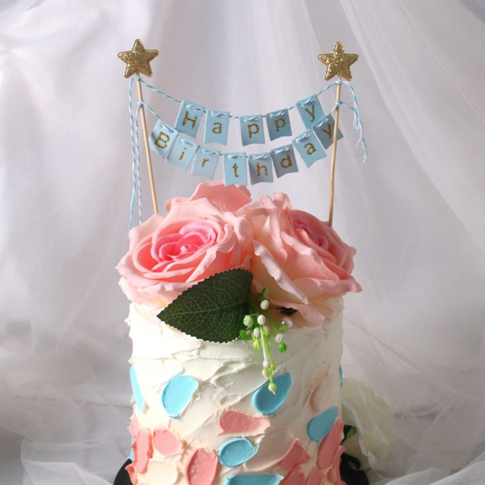 Happy Birthday Cake Flags DIY  - Party Banner Gold recension och pris