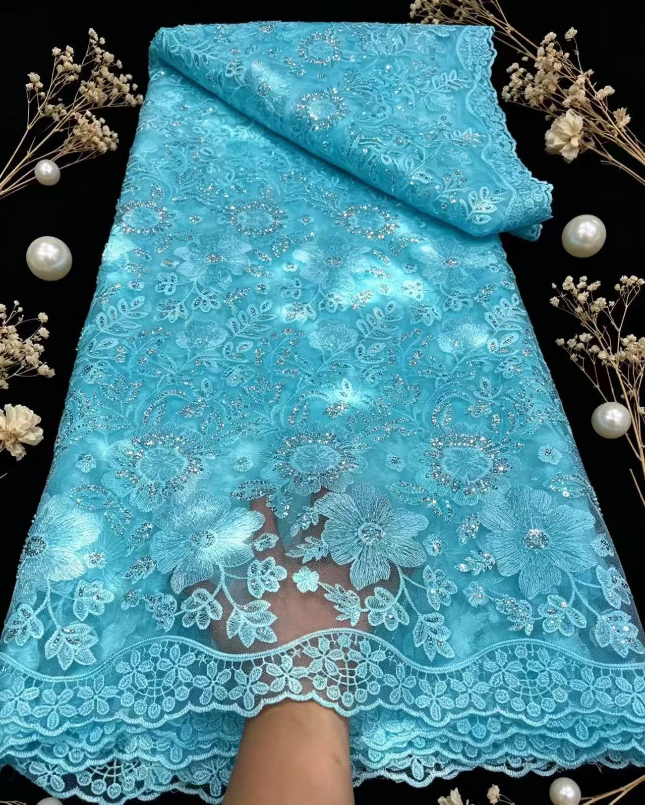 Pure French Tulle Net Sequins  - Glitter Tablecloth recension och pris