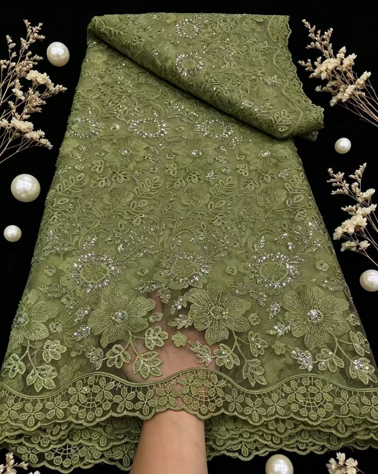 Pure French Tulle Net Sequins  - Glitter Tablecloth recension och pris