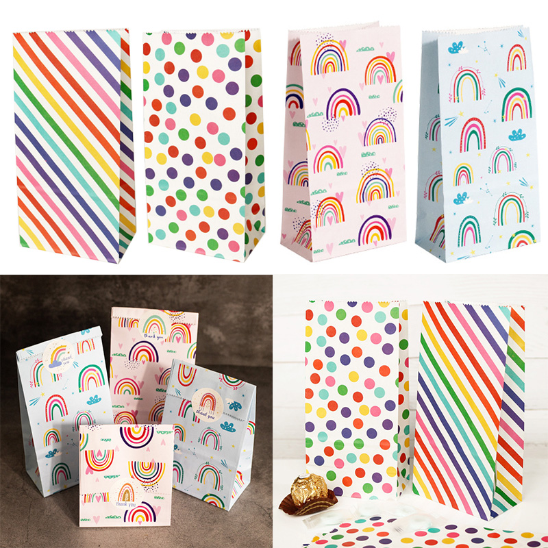 Small Paper Bags Rainbow Print - Event Party Box recension och pris