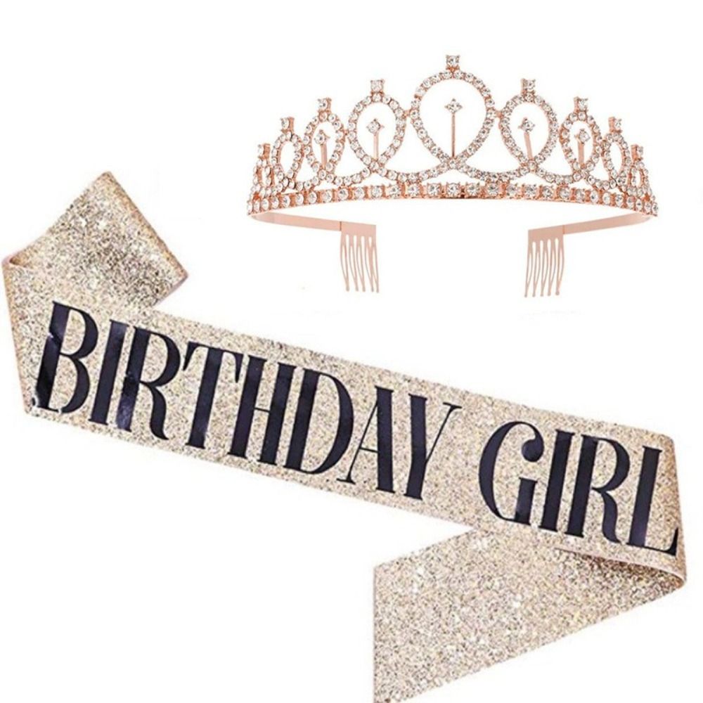 2Pcs/Set New Glitter Birthday  - Birthday Sash Glitter recension och pris
