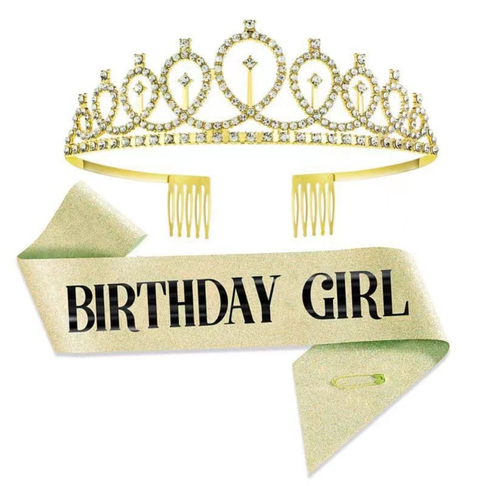 2Pcs/Set New Glitter Birthday  - Birthday Sash Glitter recension och pris