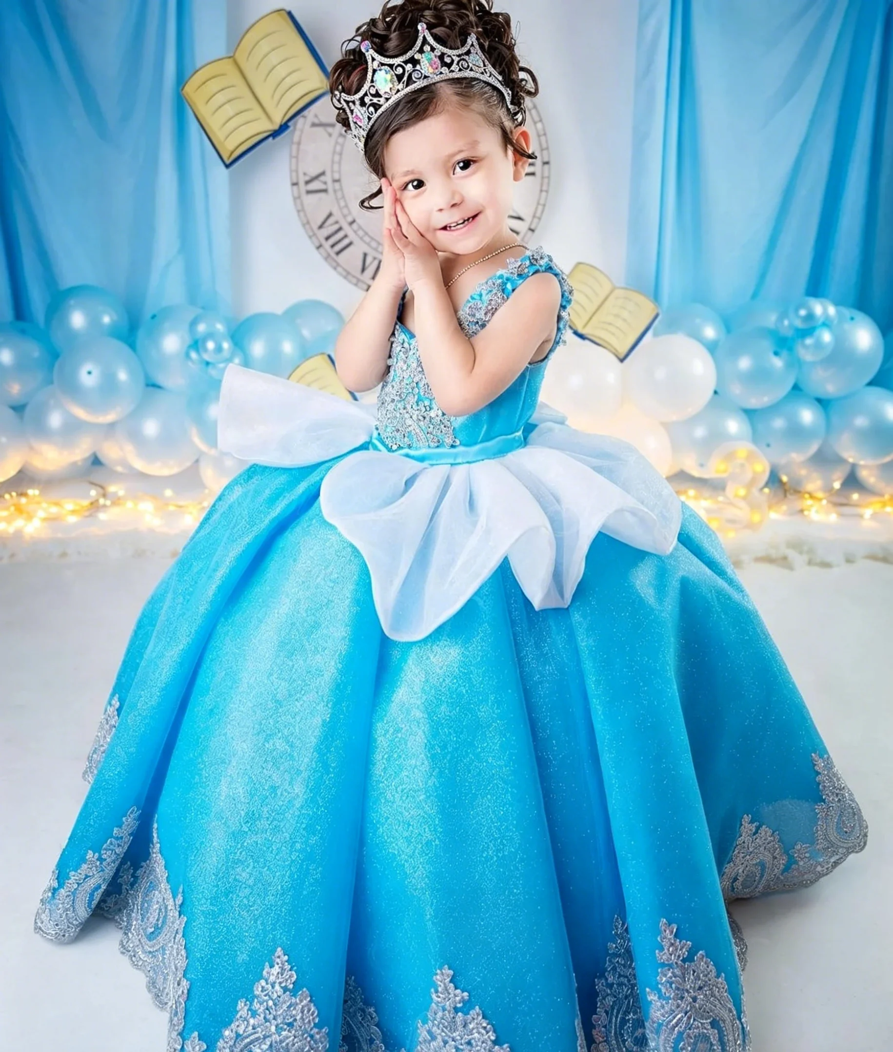 Custom Luxury Dress FlowerGirl - Birthday Sash Glitter recension och pris