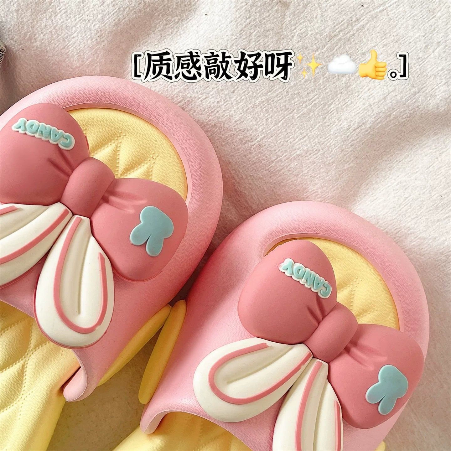 Cute Bow Rabbit Ear Platform S - Cotton Candy Cone recension och pris
