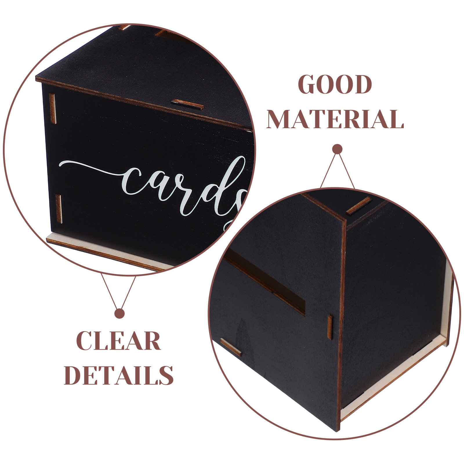 Wooden Wedding Card Box Rustic - Event Party Box recension och pris