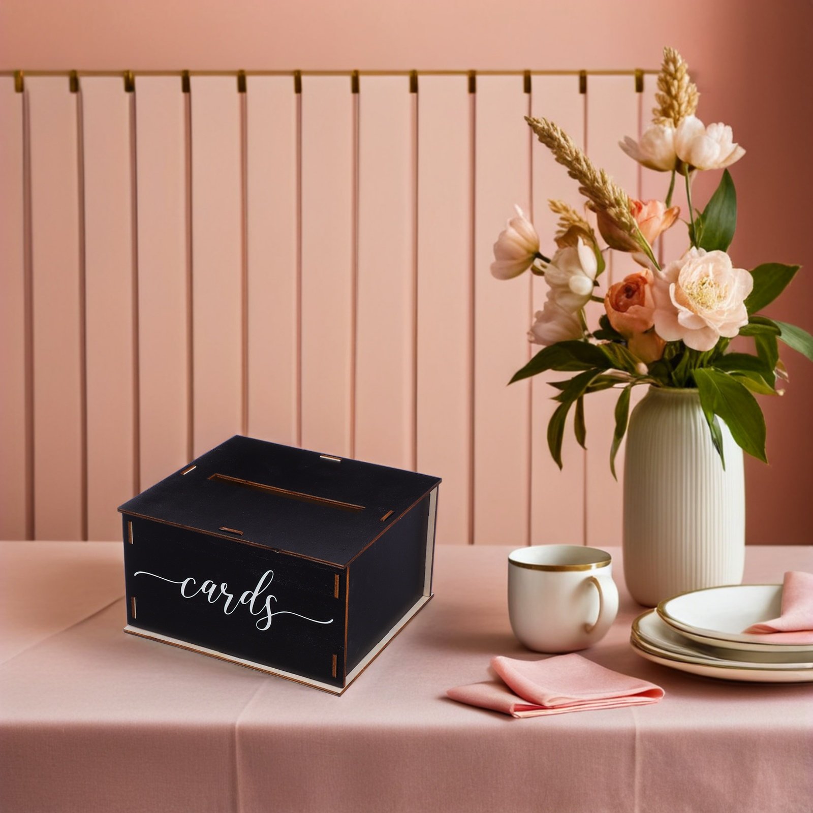 Wooden Wedding Card Box Rustic - Event Party Box recension och pris