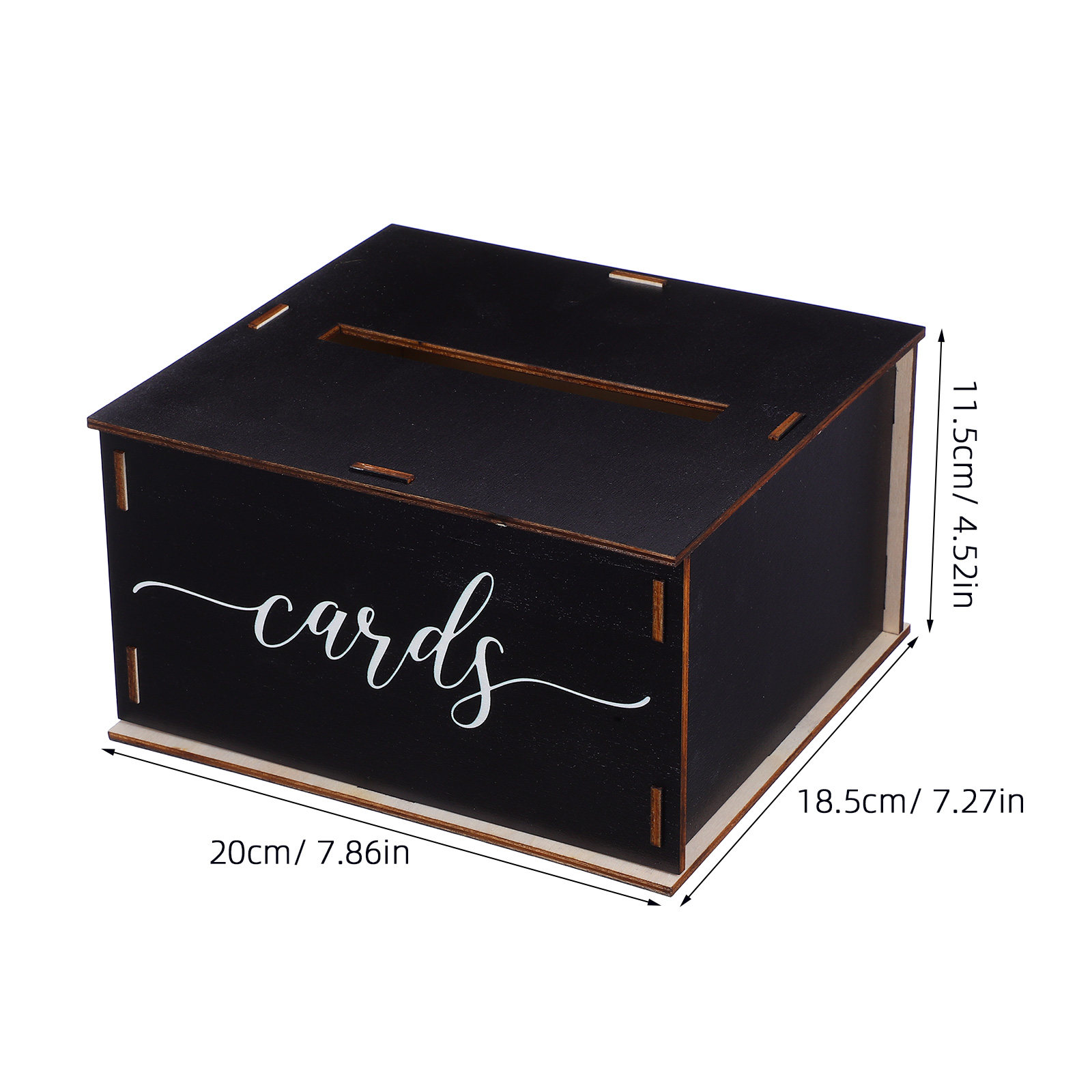 Wooden Wedding Card Box Rustic - Event Party Box recension och pris
