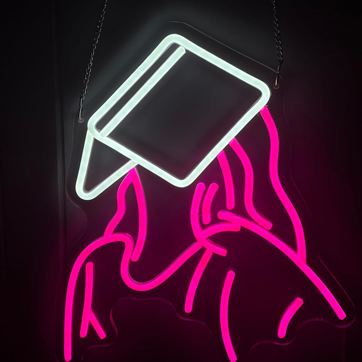 Reading Girl Neon Sign USB Dim - Neon Sign Party recension och pris