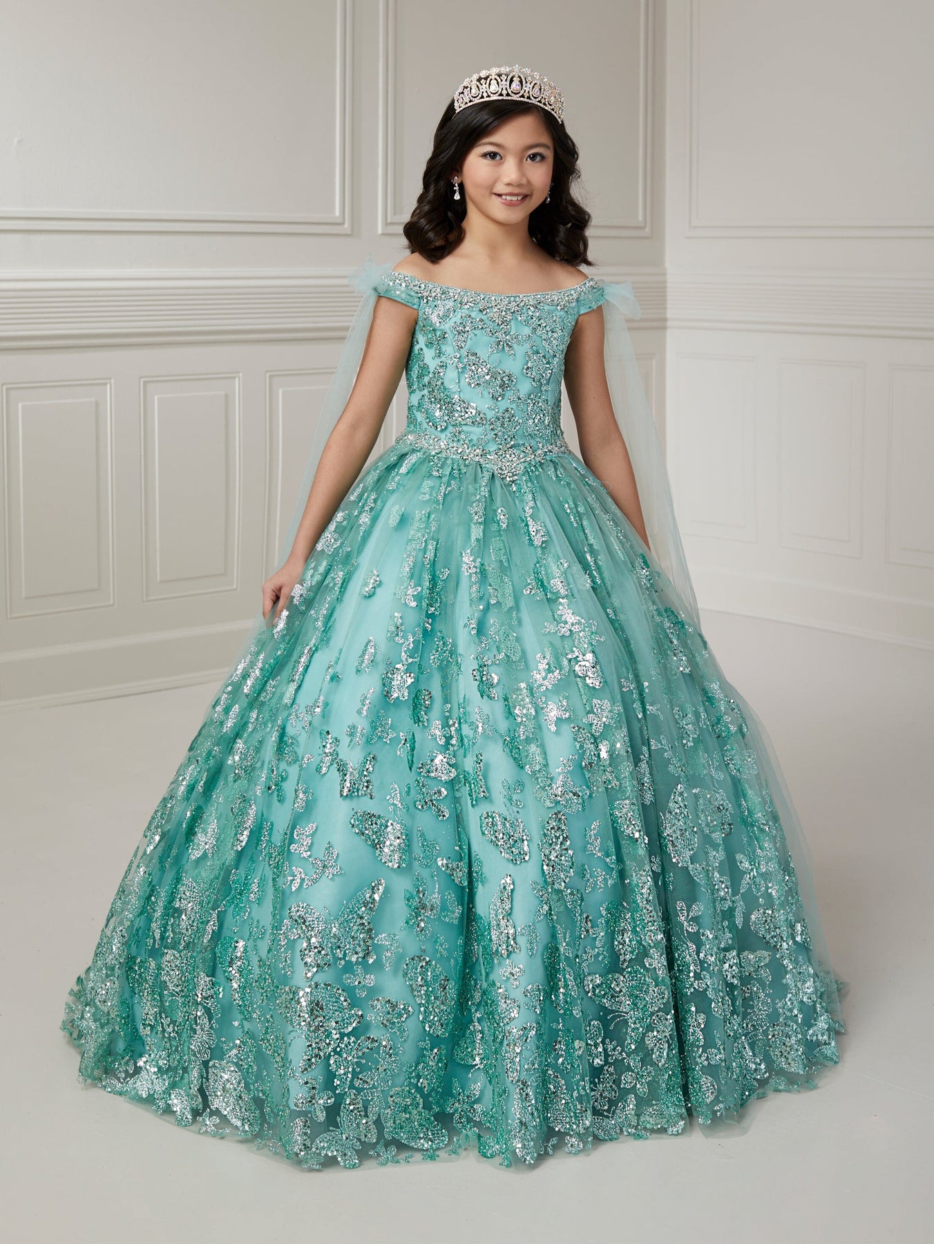 Gorgeous Flower Girl Dress Gre - Birthday Sash Glitter recension och pris