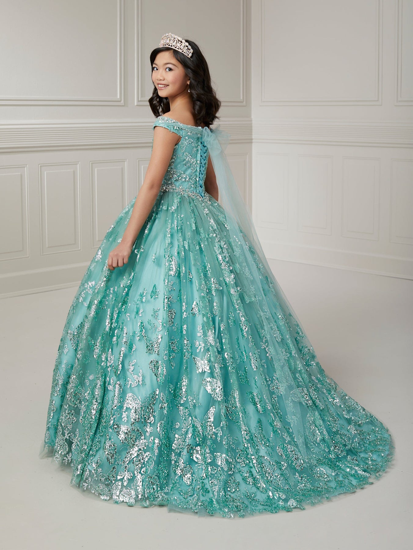 Gorgeous Flower Girl Dress Gre - Birthday Sash Glitter recension och pris
