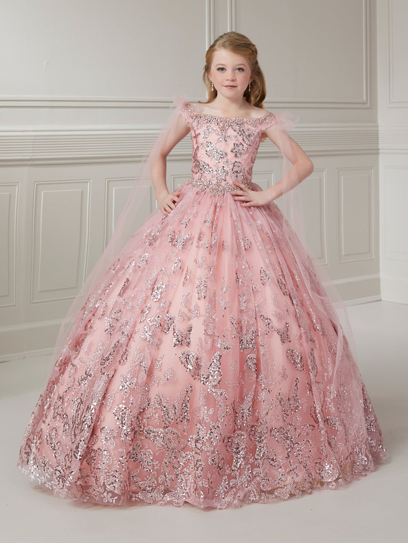 Gorgeous Flower Girl Dress Gre - Birthday Sash Glitter recension och pris