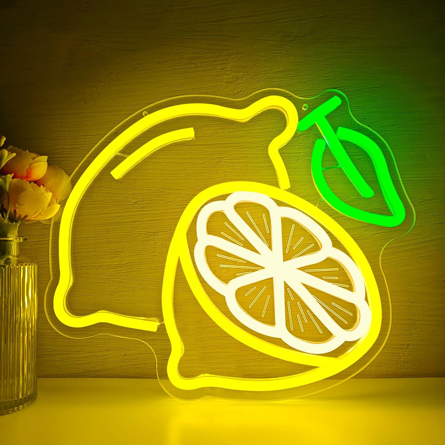 Lemon Neon Sign Dimmable LED L - Neon Sign Party recension och pris