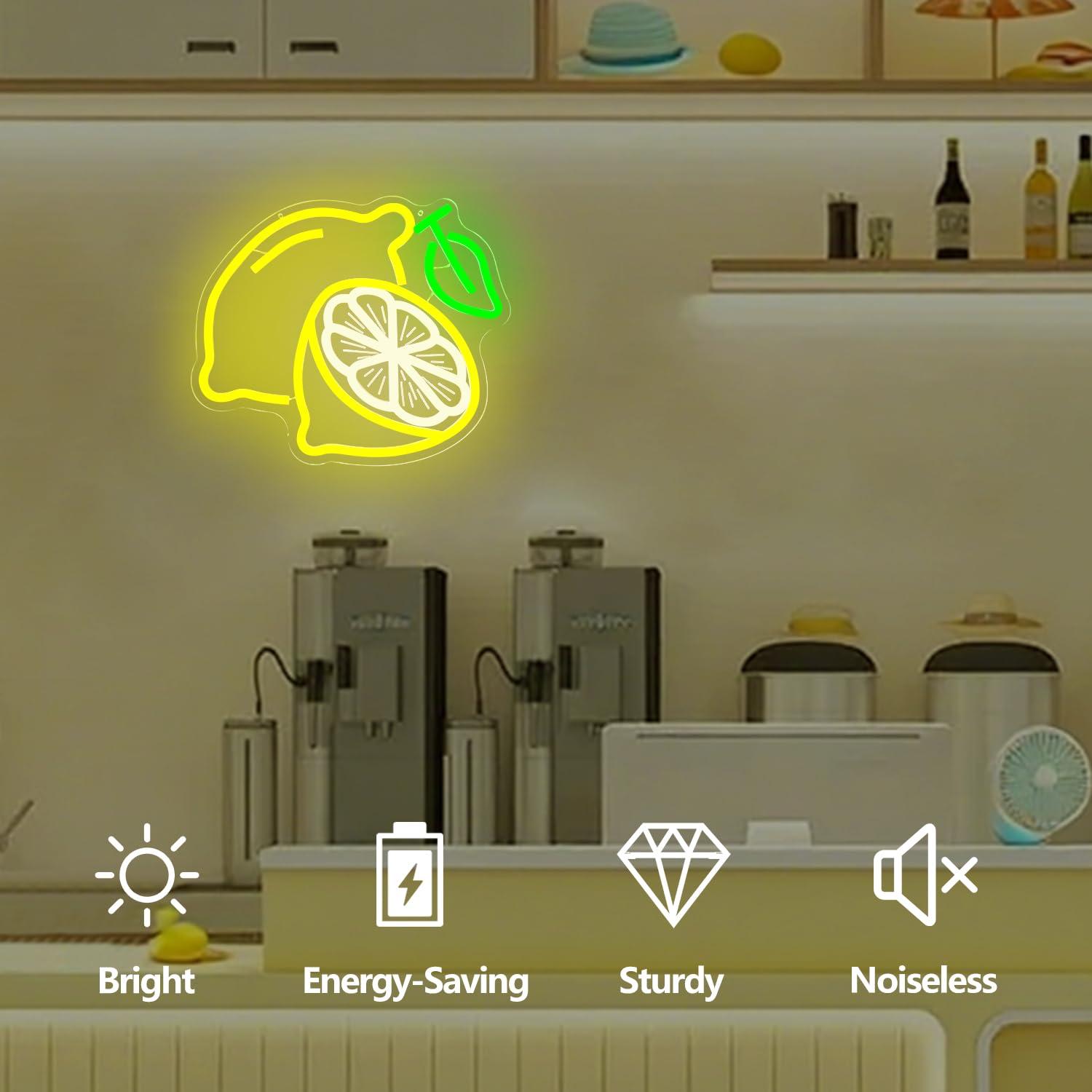 Lemon Neon Sign Dimmable LED L - Neon Sign Party recension och pris
