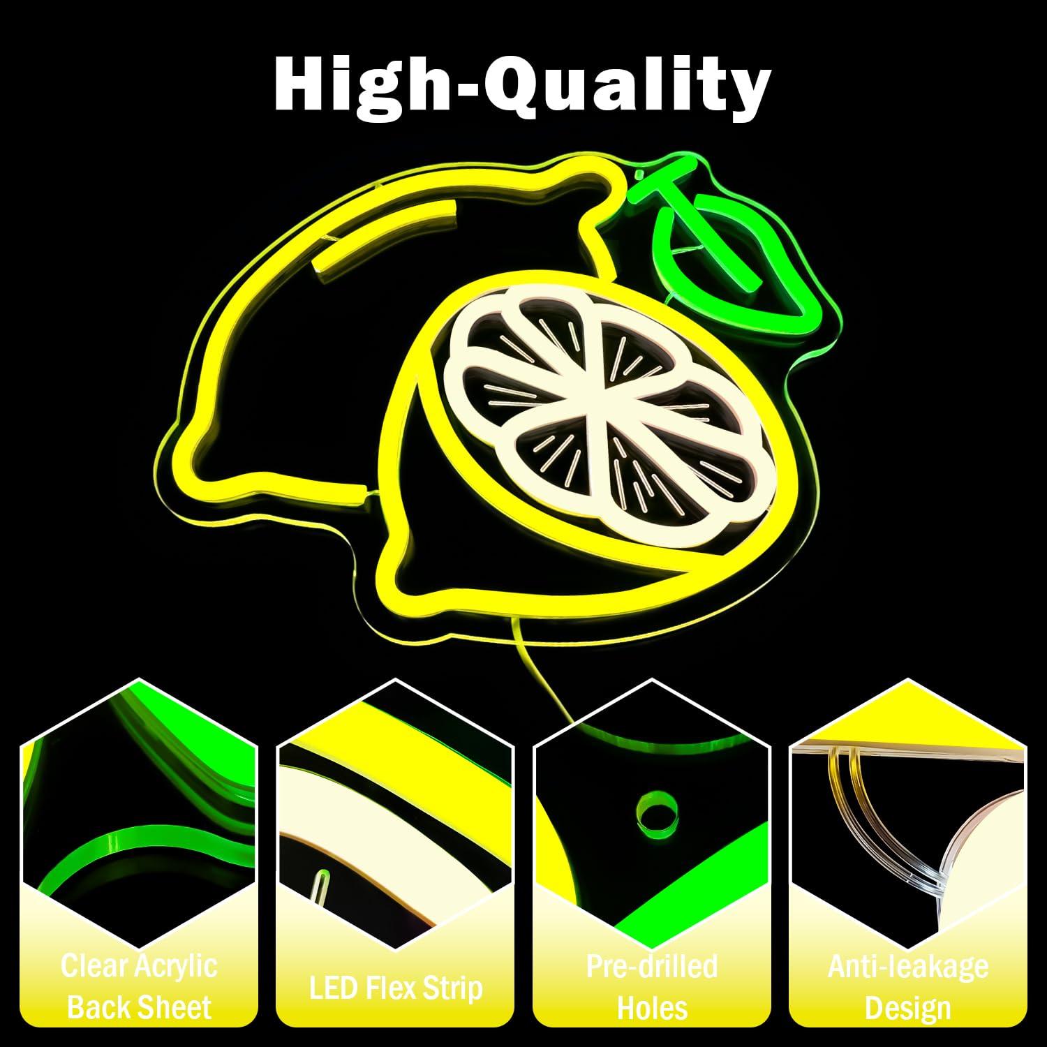 Lemon Neon Sign Dimmable LED L - Neon Sign Party recension och pris