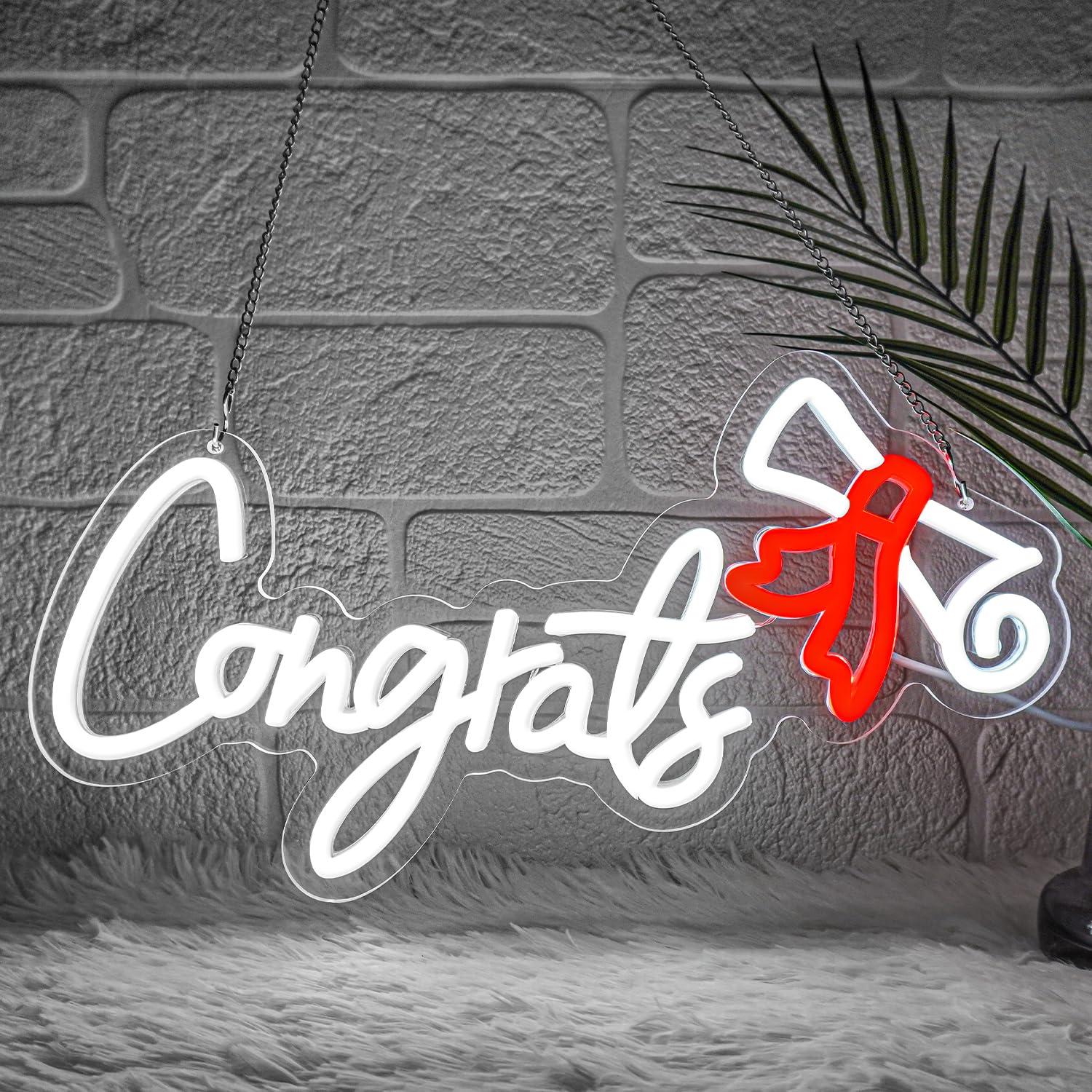 Congrats Graduation Neon Sign  - Neon Sign Party recension och pris