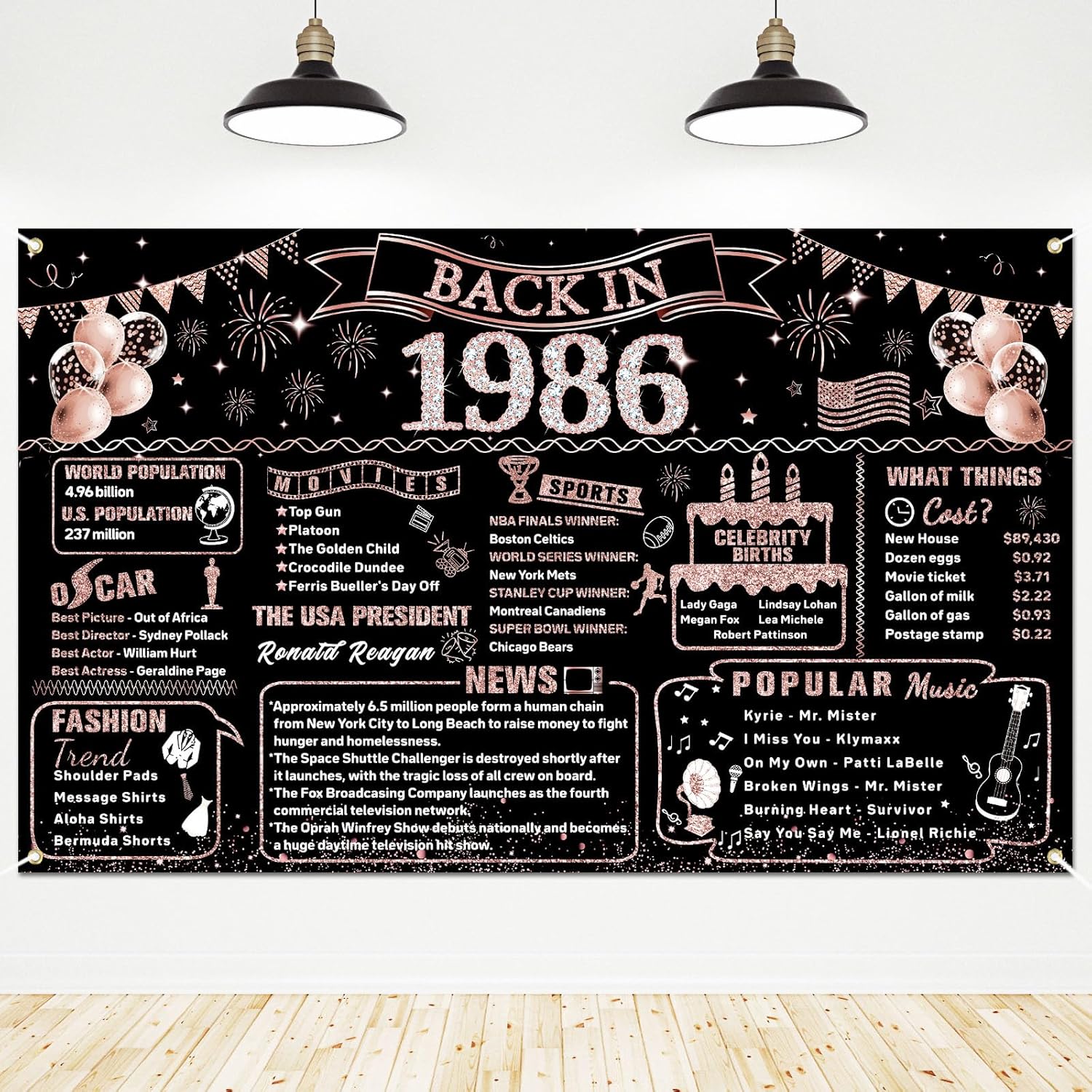 40th Birthday Decorations for  - Party Banner Gold recension och pris