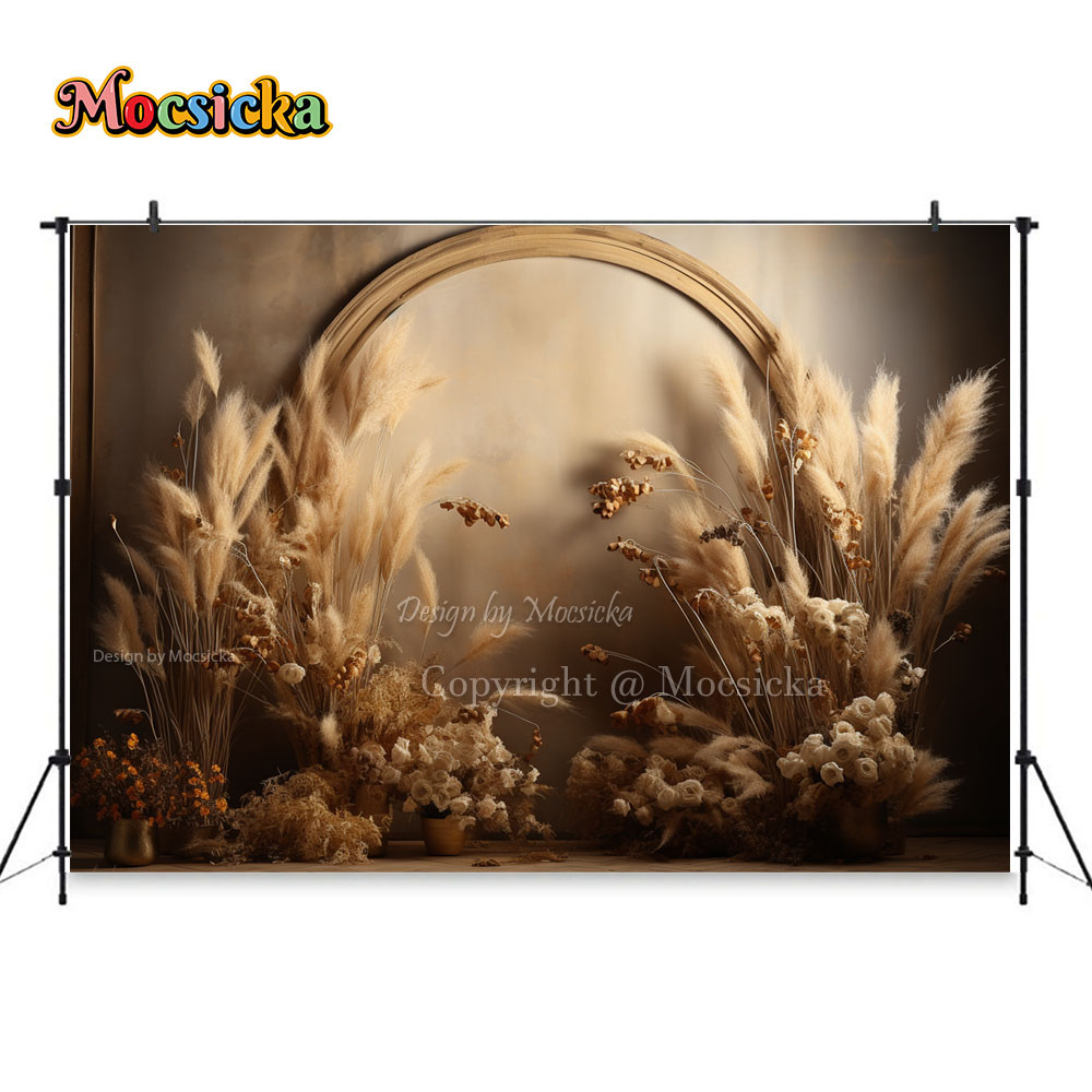 Mocsicka Boho Retro Brown Phot - Dessert Table Backdrop recension och pris