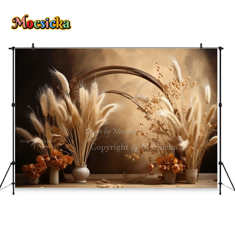 Mocsicka Boho Retro Brown Phot - Dessert Table Backdrop recension och pris