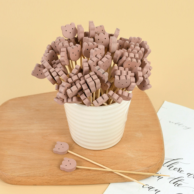 50/100pcs Cute Bear Heart Bead - Centerpiece Stick recension och pris