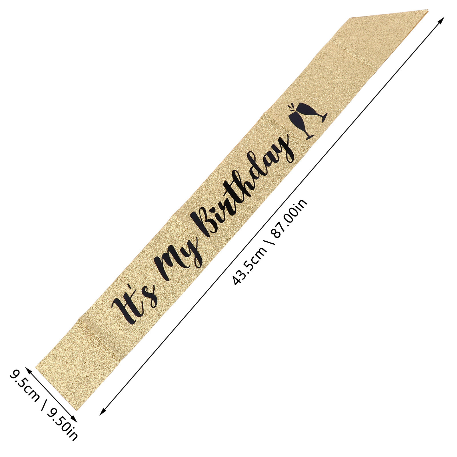1Pcs Birthday Party Sash Glitt - Birthday Sash Glitter recension och pris