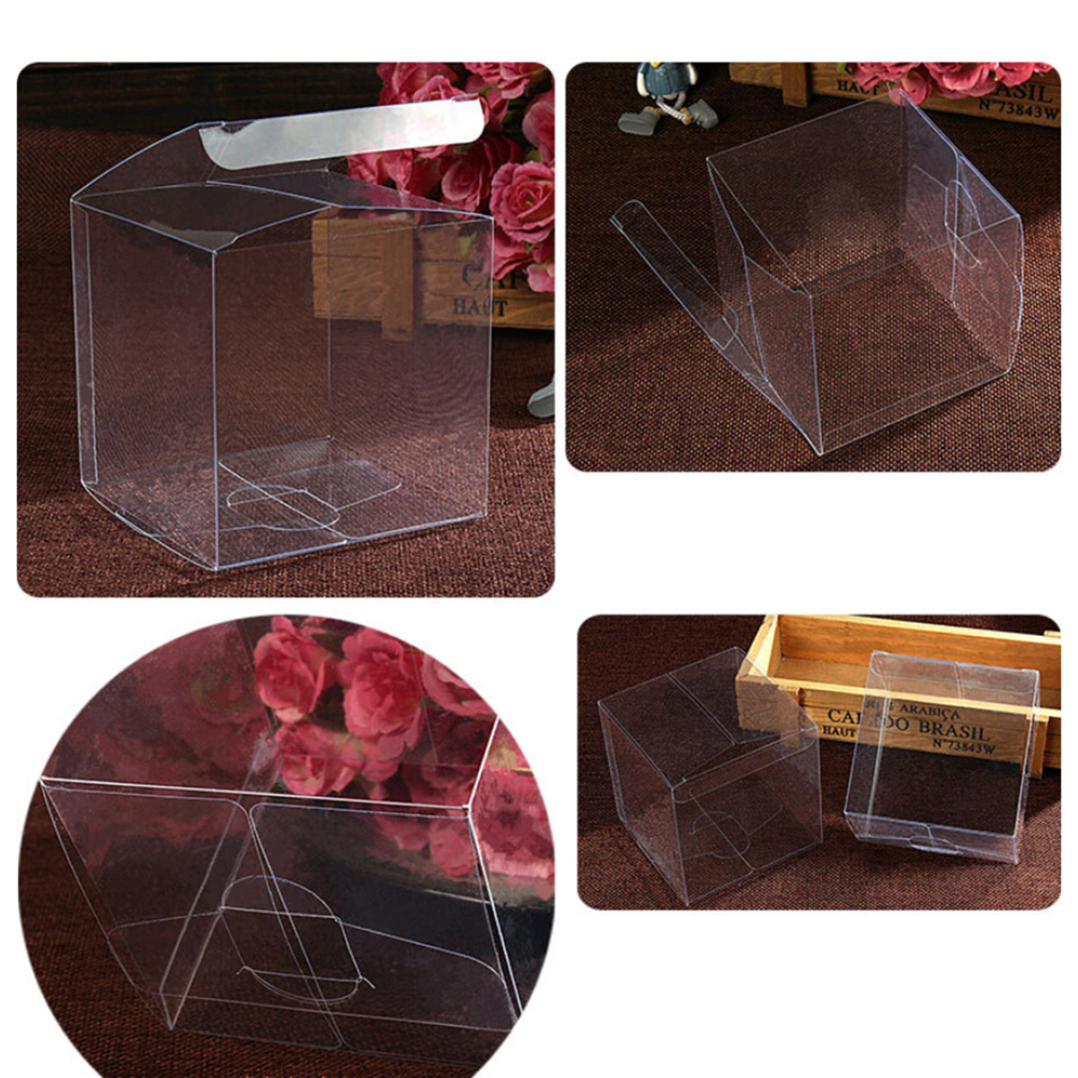 50pcs Clear PVC Plastic Boxes  - Event Party Box recension och pris